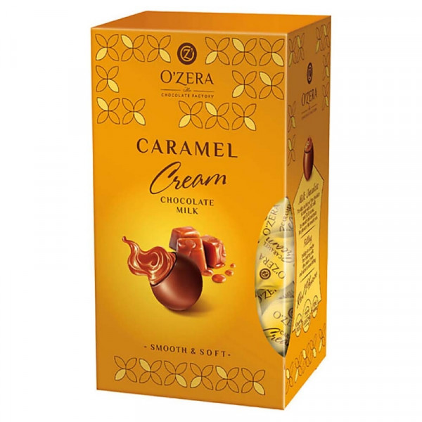 Конфеты шоколадные O`Zera Caramel cream 200 г, c карамельной начинкой