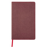Блокнот А5 130*210 мм., 120 л., тонир., в клетку Harris Maple Red интегральн. обл., искусств. матер., бордовый, срез красный