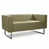 Диван двухместный Вента 1440*750*670, экокожа, черный