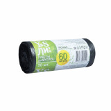 Мешки для мусора 60л 50 шт/рулон ПНД Yesли 6мкм 56*66см цв.черный Мешки для мусора 60л 50 шт/рулон ПНД Yesли 6мкм 56*66см цв.черный