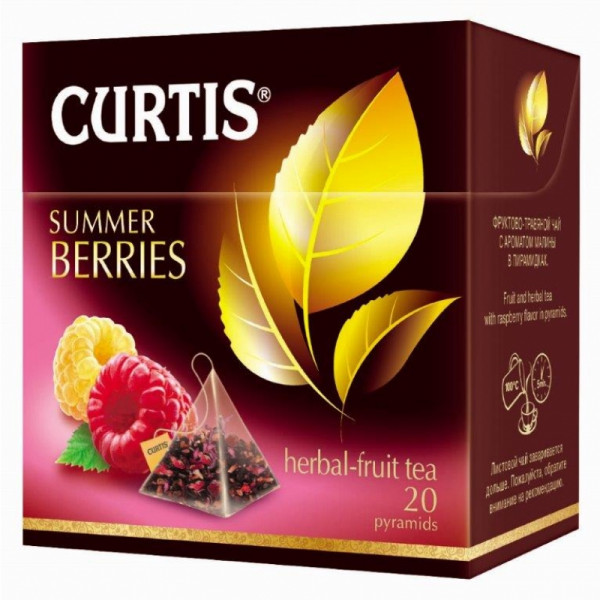 Чайный напиток Curtis 20 пак*1,7 гр., со вкусом и аром. малины, Summer Berries