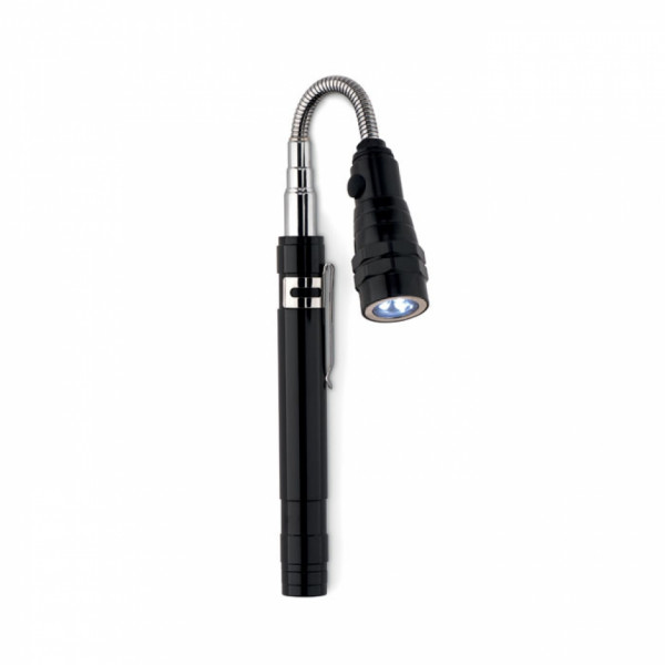 Фонарик LED Strech-Torch метал., с выдвижн. ручкой и магнитом, карт. упак., черный