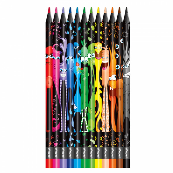 Цв. карандаши 12 шт. Color' Peps Monster