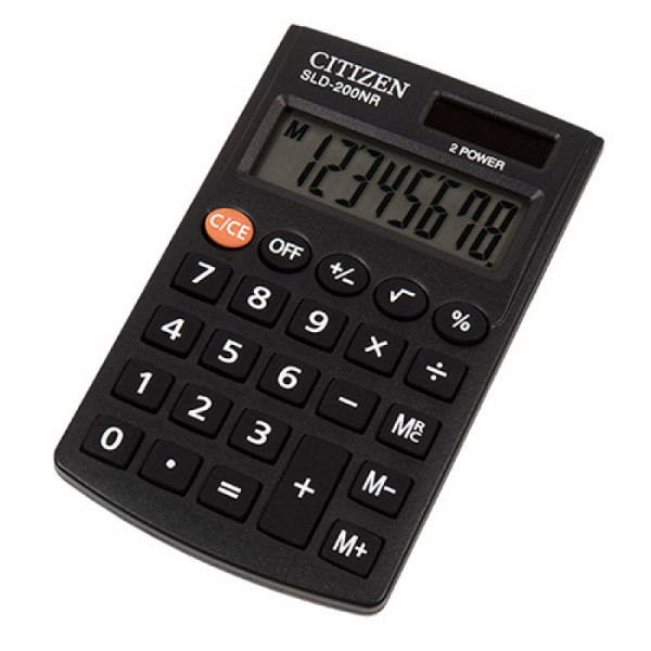 Кальк. карм. 8р. SLD-200NR CITIZEN черный 98*62*10 мм