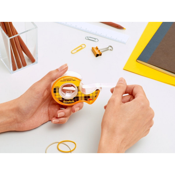 Клейк. лента двусторонняя 12 мм*6,3 м 3М Scotch в диспенсере