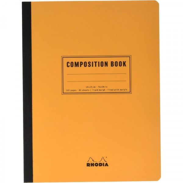 Книга для записей B5 190*250, 80л., лин Rhodia Classic склейка сбоку, обл. карт., оранжевый