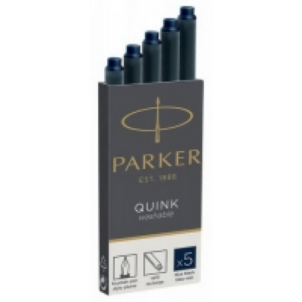 Чернильный патрон 75 мм. Parker 5 шт./уп., длин., черный