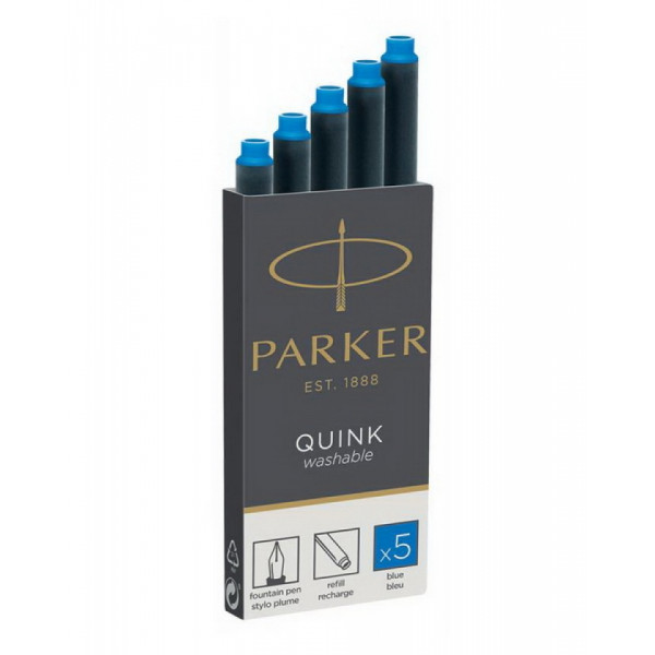 Чернильный патрон 75 мм. Parker 5 шт./уп., длин., черный