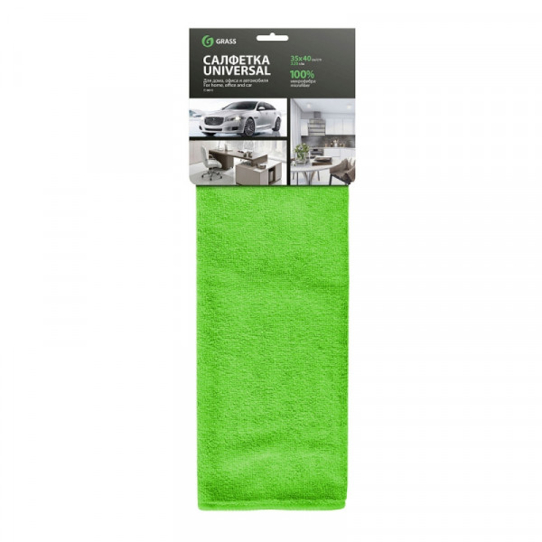 Салфетка из микроволокна Grass, 320г/м2, 35*40см, зеленый