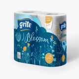 Бумага туалетная GRITE Blossom 1х4 3 слоя 18,75 м/рулон