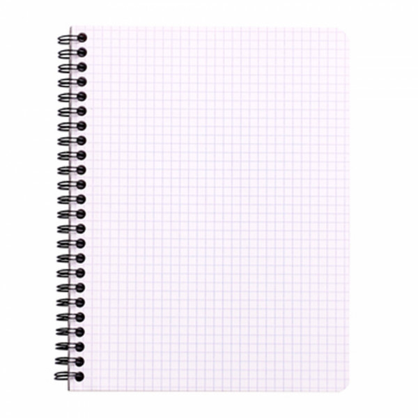 Блокнот А4+ 225*297 мм, 80 л., в клетку Rhodia спираль сбоку, обл. карт., черный