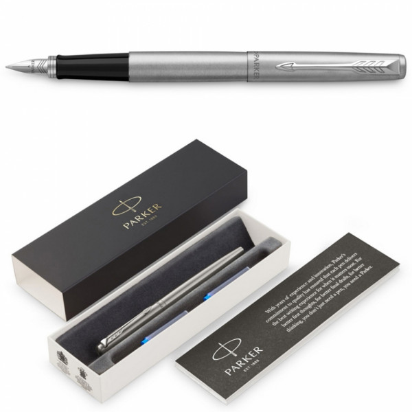 Ручка перьевая M Jotter Bond Street Black CT метал., подарочн. упак., черный/серебристый, патрон синий