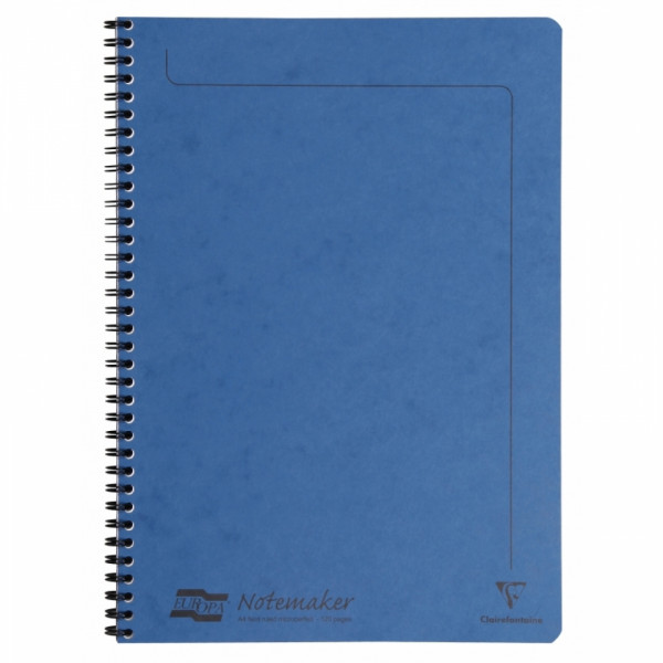 Блокнот А4 210*297 мм, 60 л., лин. Clairefontaine Europa спираль сбоку, обл. карт., черный