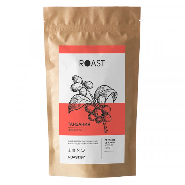 Кофе ROAST.BY в зерне, 1 кг., пак., Танзания 