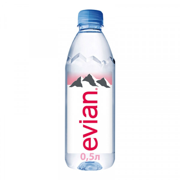 Вода минеральная Evian негазир., 0,5 л., пласт. бутылка