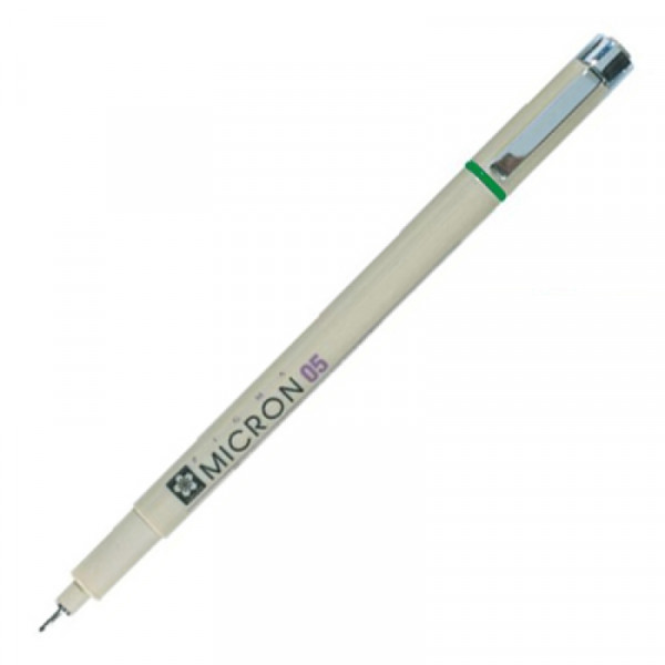 ручка капиллярная Pigma Micron - 0.45мм, зелёный