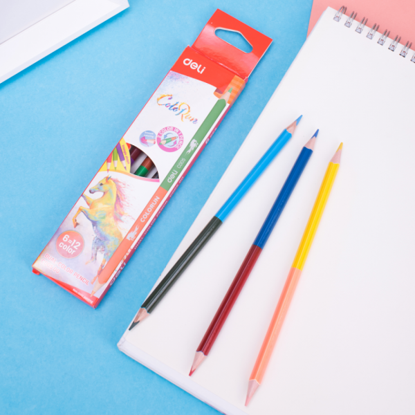 Цв. карандаши двусторон. 6 шт. ColoRun