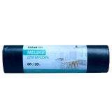 Мешки для мусора 60л 20шт/рулон ПНД Cleanton 12мкм 56*66см цв.черный Мешки для мусора 60л 20шт/рулон ПНД Cleanton 12мкм 56*66см цв.черный