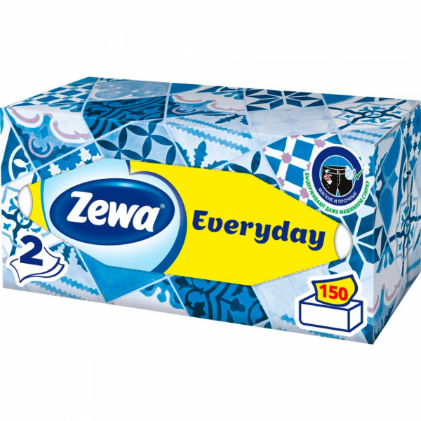 Салфетки косметические Zewa Everyday, 100шт./уп.