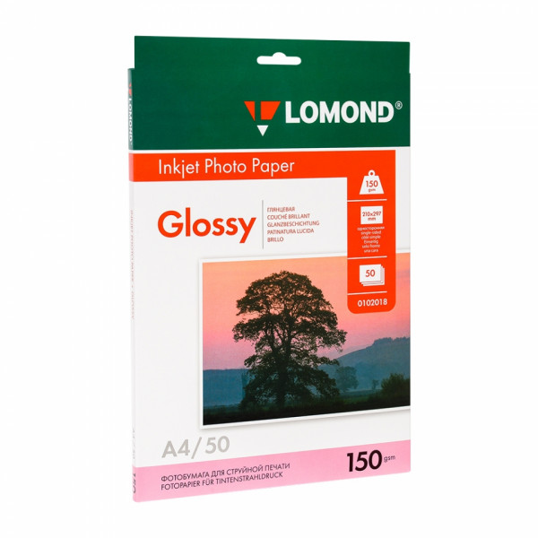 Фотобумага А4, 200 г/м, 50 л., глянц., одностор. Lomond