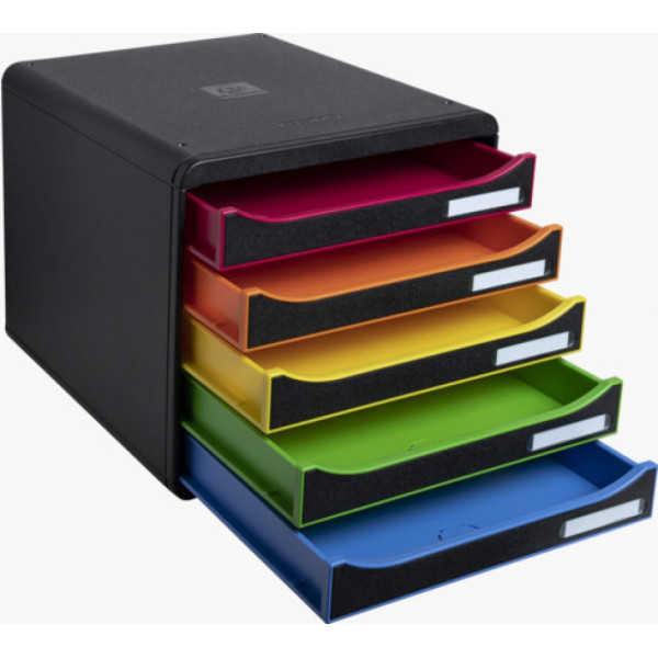 блок из  5-ти лотков закрытый черный BlackOffice Big Box Plus