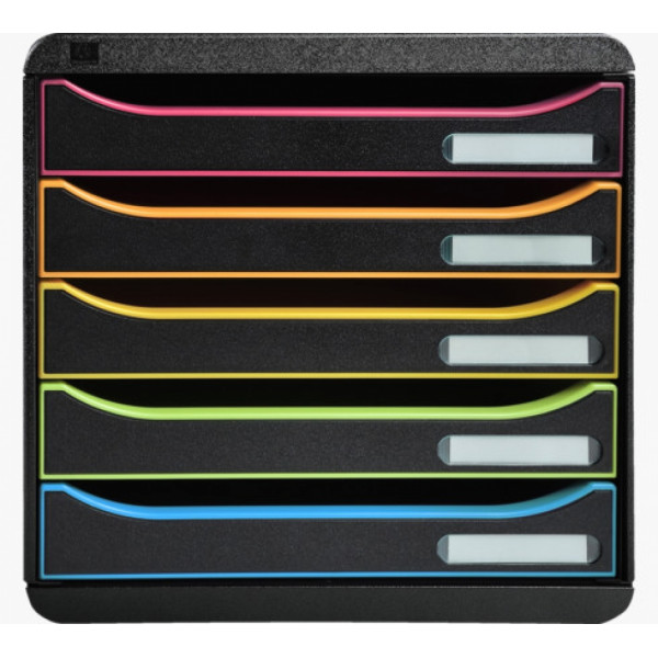 блок из  5-ти лотков закрытый черный BlackOffice Big Box Plus