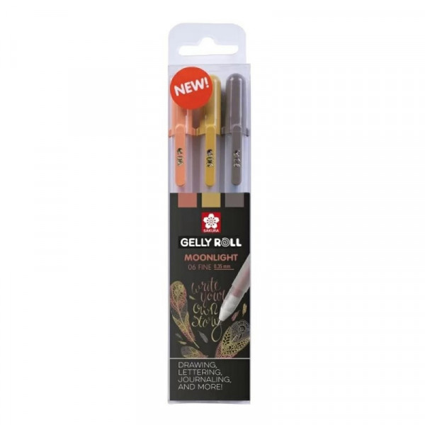 Ручка гелевая Gelly Roll Moonlight Nature набор 3 шт. Ручка гелевая Gelly Roll Moonlight Nature набор 3 шт.