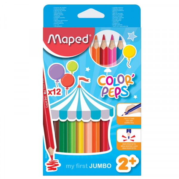 Цв. карандаши 12 шт. Сolor Peps Jumbo