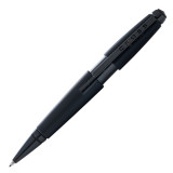 Ручка роллер Edge Matte Black Lacquer 0,7 мм, метал., подарочн. упак., матовый черный, стерж. черный