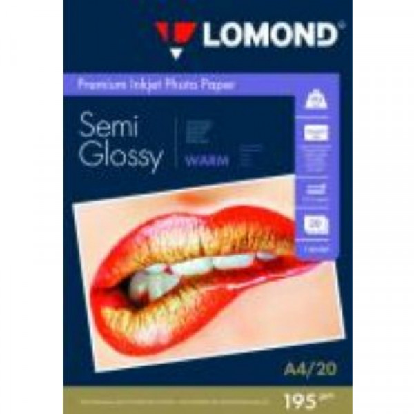 Фотобумага А4, 250 г/м, 20 л., полу глянц., warm, одностор. Lomond Фотобумага А4, 250 г/м, 20 л., полу глянц., warm, одностор. Lomond