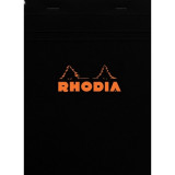 Блокнот А4 210*297 мм, 80 л., в клетку Rhodia скоба сверху, обл. карт., черный