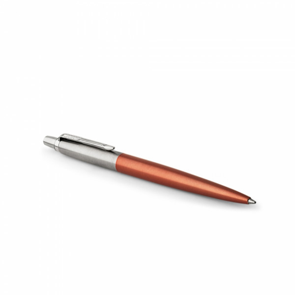Ручка шарик/автомат Jotter Chelsea Orange CT 1 мм, метал., подарочн. упак., оранжевый/серебристый, стерж. синий