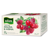 Чайный напиток Vitax 20*2 г., фруктовый, со вкусом малины и вишни