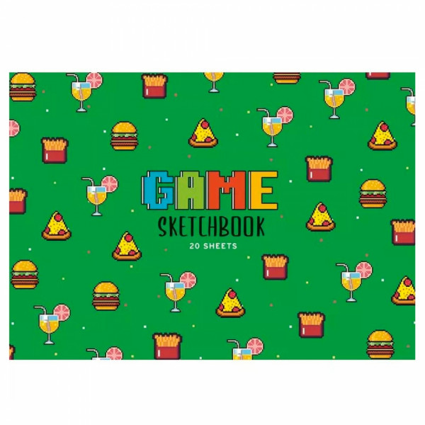 Альбом д/рисования A4 20 л. Gamers на склейке, ассорти