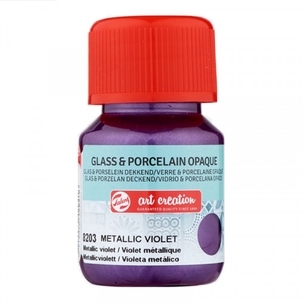 краски декоративные GLASS&PORCELAIN OPAQUE 8203 фиолетовый металлик 30 мл.