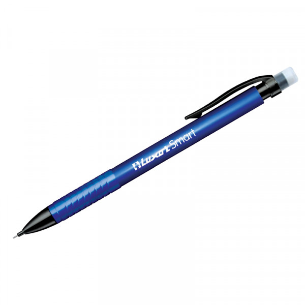 Карандаш механический Luxor Smart, 0,7мм, с ластиком, ассорти 1631-34/Box 10