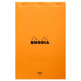 Блокнот А4+, 80 л., тонир., лин. Rhodia скоба сверху, оранжевый