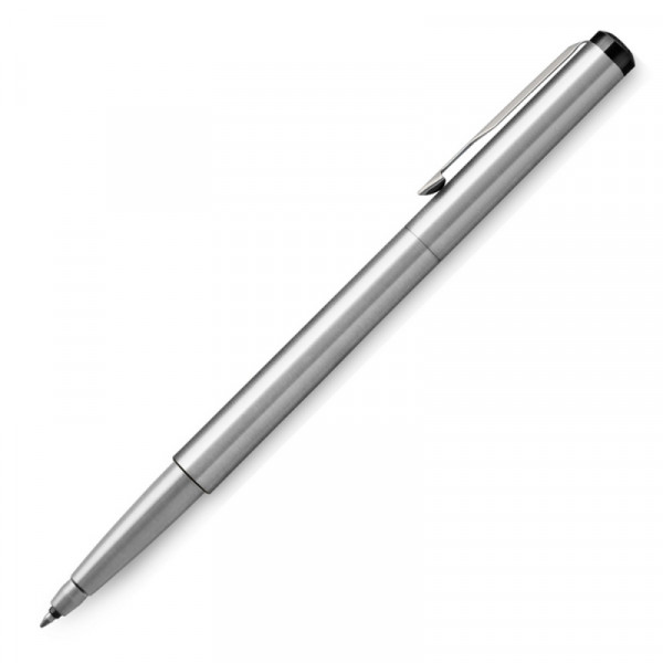 Ручка роллер Vector Stainless Steel 0,7 мм, метал., подарочн. упак., серебристый, стерж. синий