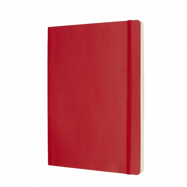 Блокнот А4- 190*250 мм, 96 л., тонир., лин. Classic Soft Xlarge интегральн. обл. полиуретан., на резинке, красный
