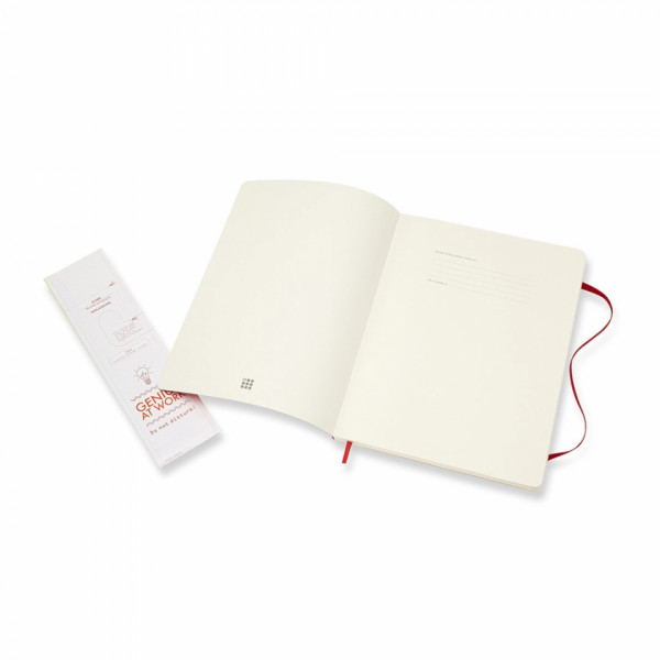 Блокнот А4- 190*250 мм, 96 л., тонир., лин. Classic Soft Xlarge интегральн. обл. полиуретан., на резинке, красный