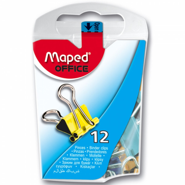 Зажим д/бумаг 15 мм Maped 12 шт