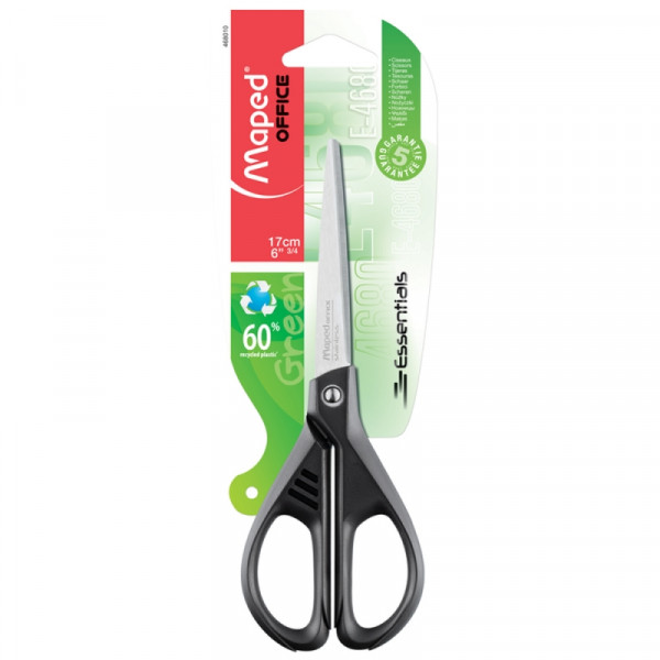 Ножницы 17 см Essentials Green черный/серый