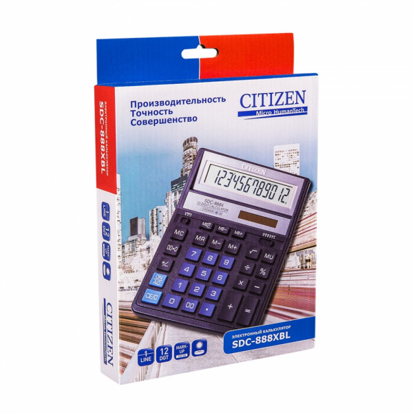 Кальк. наст. 12р. SDC-888XWH CITIZEN белый 203*158*31 мм