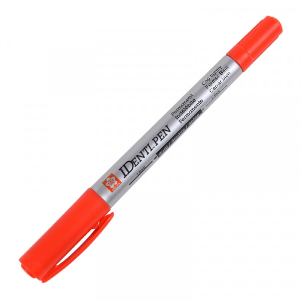 Маркер перм. двусторонний Identi-Pen красный
