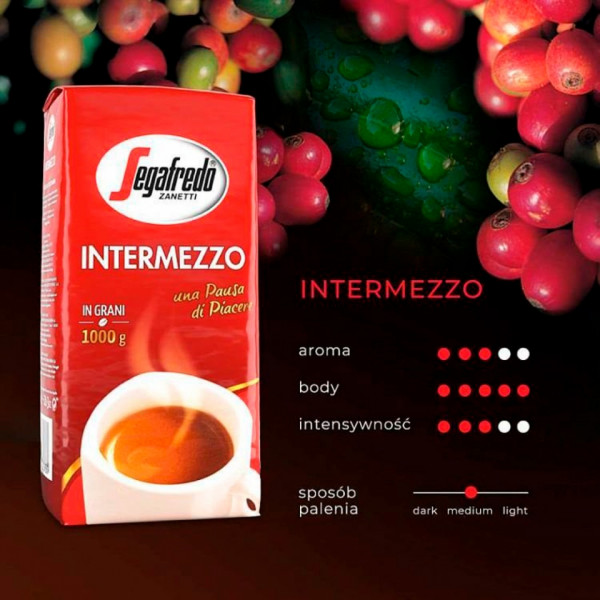 Кофе Segafredo в зерне, 1000 гр., пач., Intermezzo