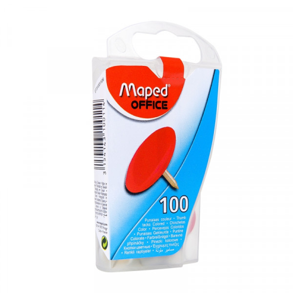 Кнопки Maped 100 шт., цветн., диспенсер