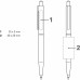 Ручка шарик/автомат Point metal 1,0 мм, пласт./метал., глянц., серый, стерж. синий