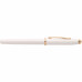 Ручка роллер Century II Pearlescent White Lacquer 0,7 мм, метал., подарочн. упак., жемчужный/розовое золото, стерж. черный