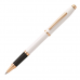 Ручка роллер Century II Pearlescent White Lacquer 0,7 мм, метал., подарочн. упак., жемчужный/розовое золото, стерж. черный