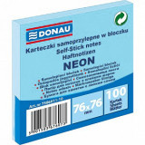 Бумага д/з на кл. осн. 76*76 мм Donau Neon 100 л., синий неон Бумага д/з на кл. осн. 76*76 мм Donau Neon 100 л., синий неон